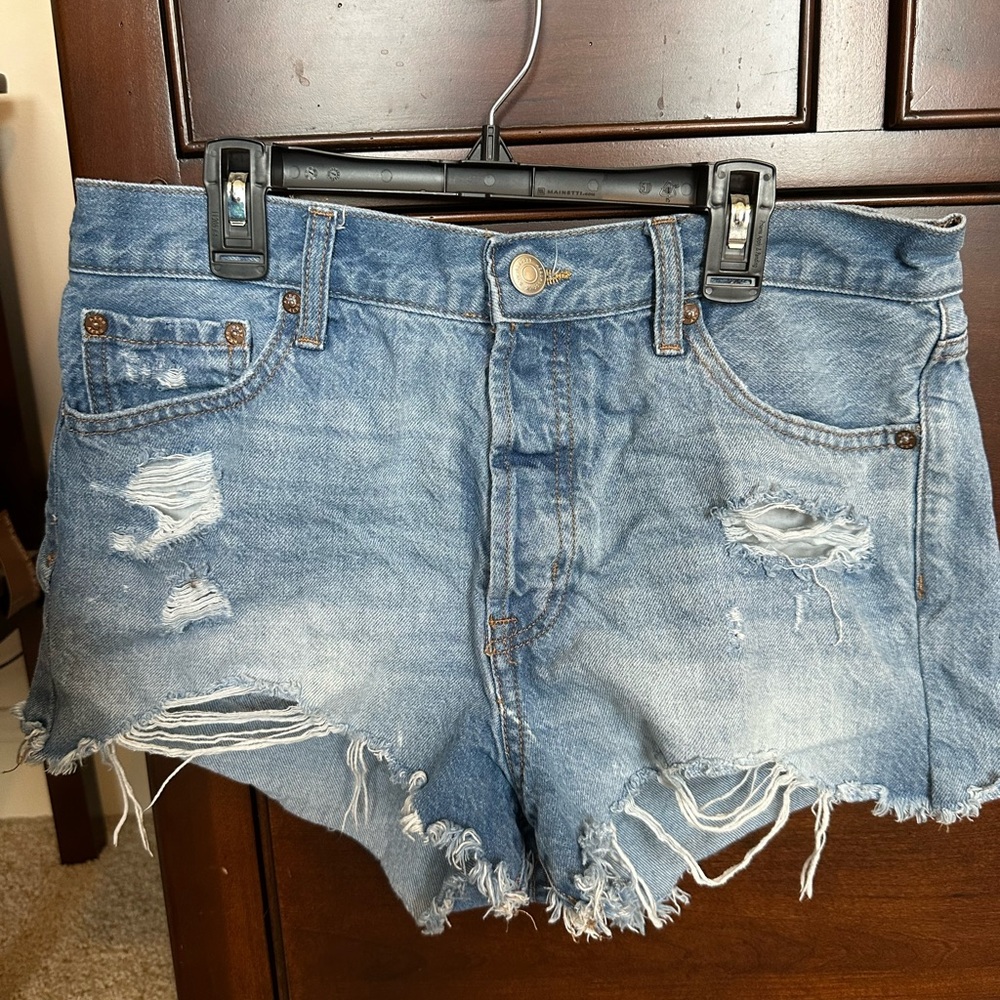 Aeropostale Woman’s Premium Air Midrise Slouchy Boyfriend Denim Short